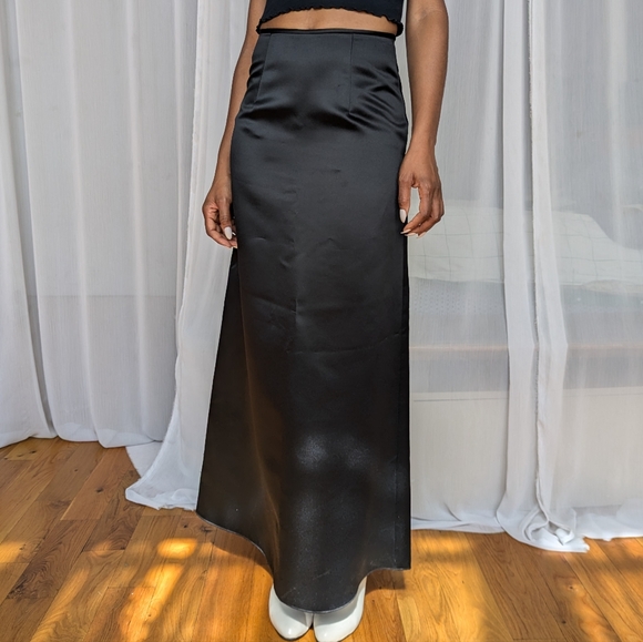 Vintage Jessica McKintock Maxi Satin Skirt | Size 3 - Picture 5 of 6